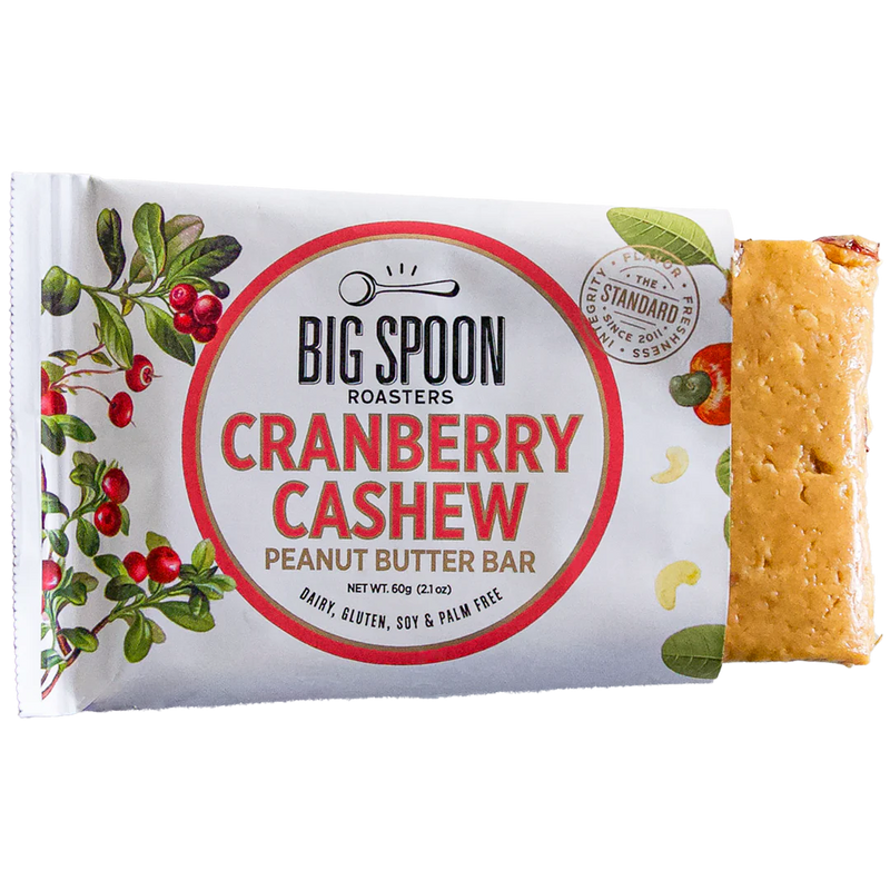 Big Spoon Roasters Cranberry Cashew Peanut Butter Bar 6 Bar Bundle