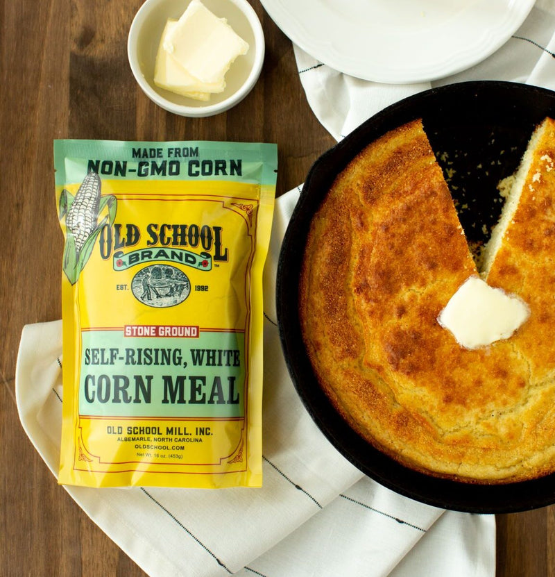 Old School Brand Self Rising White Corn Meal