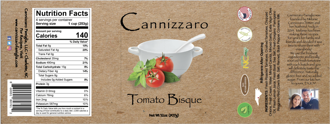 Cannizzaro Tomato Bisque Sauce