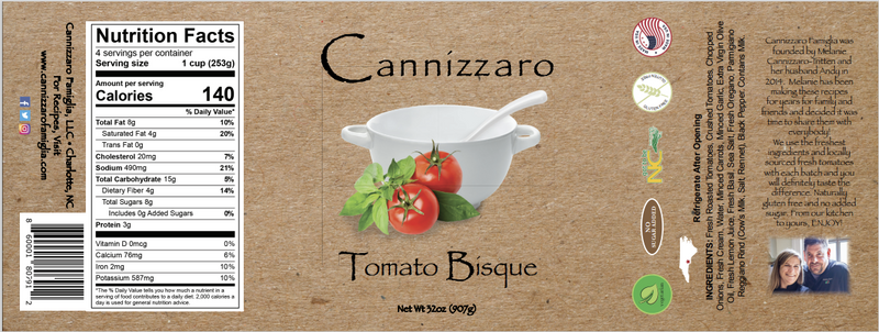 Cannizzaro Tomato Bisque Sauce